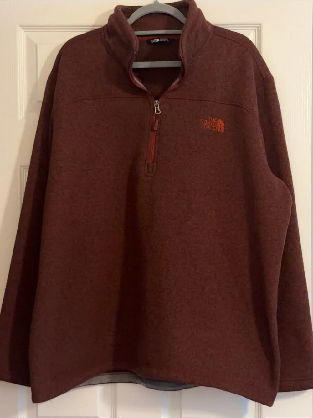 The North Face Men's Quarter-Zip Sweater -Rusty Red